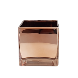 Photophore carré transparent en verre  | Deco-Delight.com