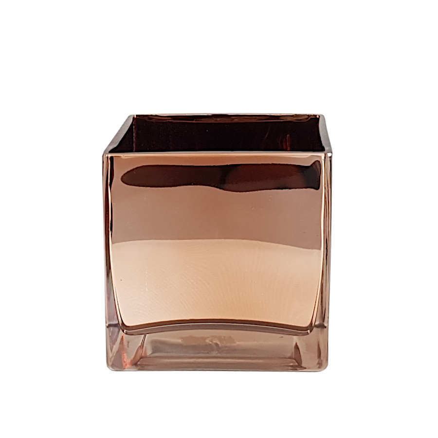 Photophore carré transparent en verre  | Deco-Delight.com