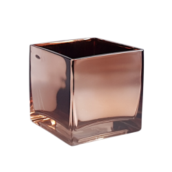 Photophore carré transparent en verre  | Deco-Delight.com