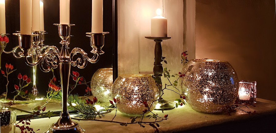 Photophore doré effet craquelé en verre  | Deco-Delight.com