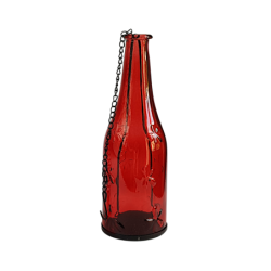 Lanterne florale en verre bouteille  | Deco-Delight.com