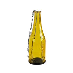 Lanterne florale en verre bouteille  | Deco-Delight.com