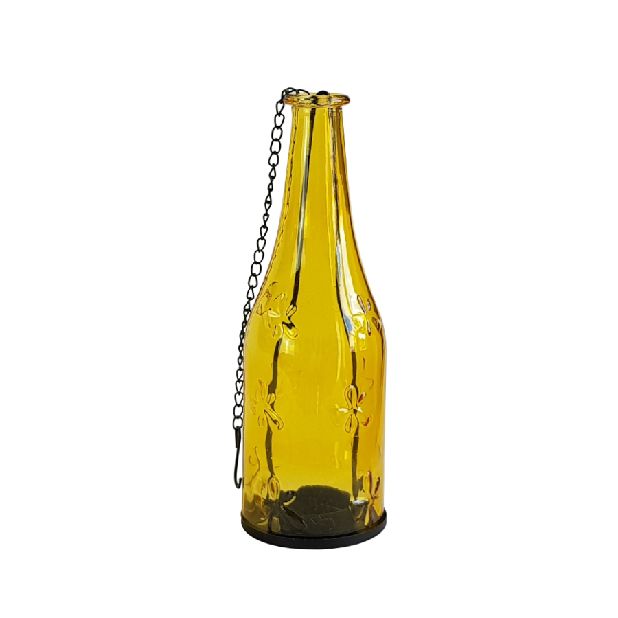 Lanterne florale en verre bouteille  | Deco-Delight.com