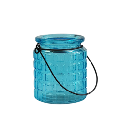 Photophore verre gaufre relief élégant  | Deco-Delight.com