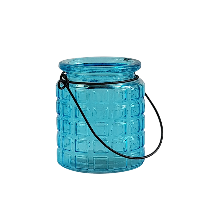 Photophore verre gaufre relief élégant  | Deco-Delight.com