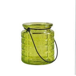 Photophore verre gaufre relief élégant  | Deco-Delight.com