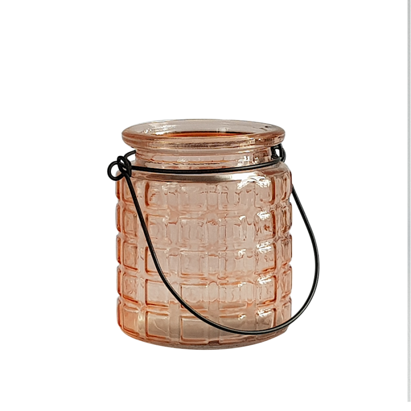 Photophore verre gaufre relief élégant  | Deco-Delight.com