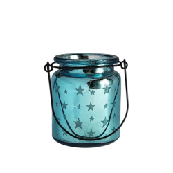 Photophore étoile en verre brillant  | Deco-Delight.com