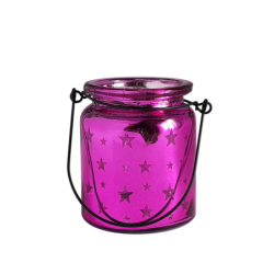 Photophore étoile en verre brillant  | Deco-Delight.com