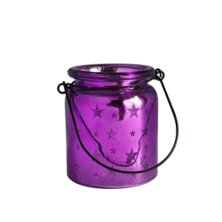Photophore étoile en verre brillant  | Deco-Delight.com