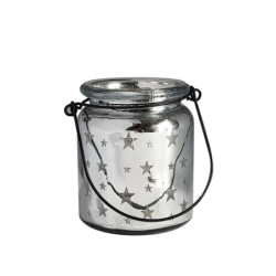 Photophore étoile en verre brillant  | Deco-Delight.com