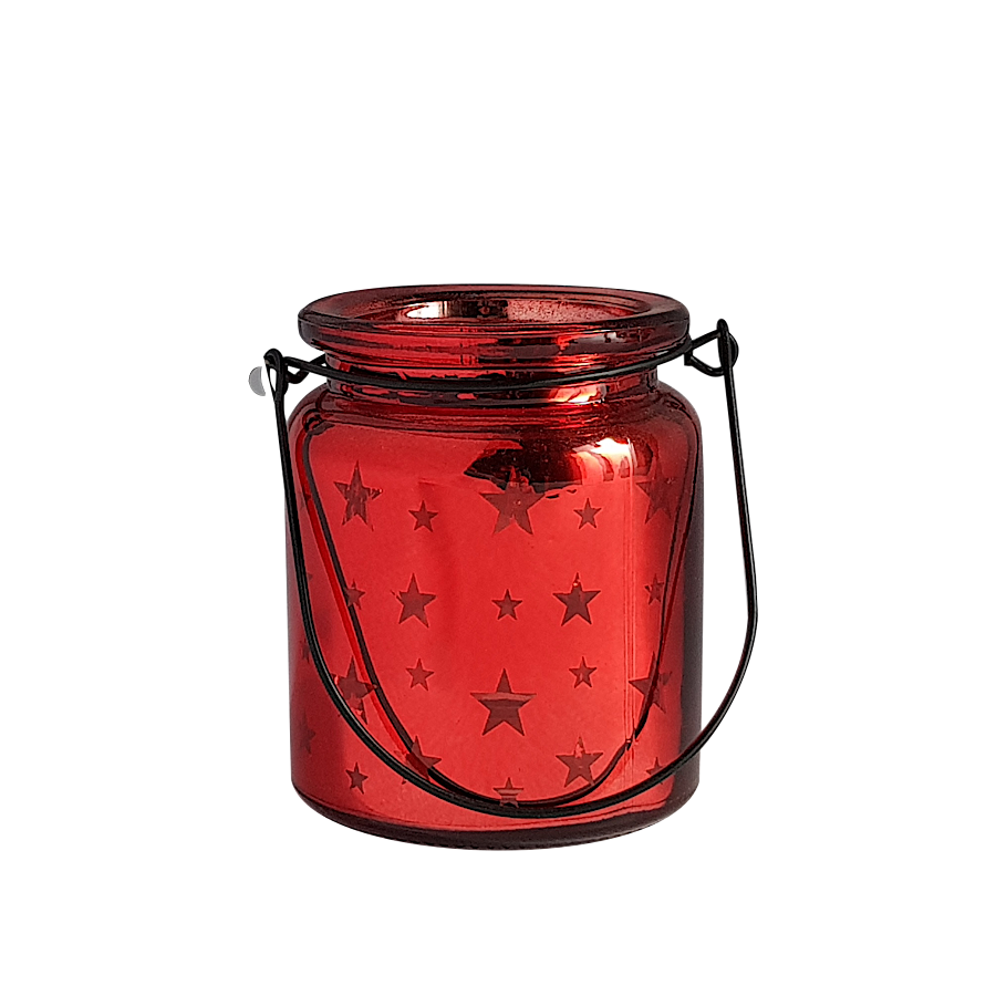Photophore étoile en verre brillant  | Deco-Delight.com