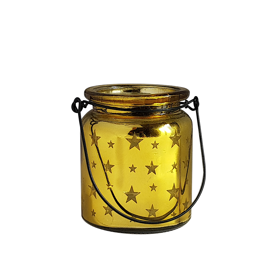Photophore étoile en verre brillant  | Deco-Delight.com