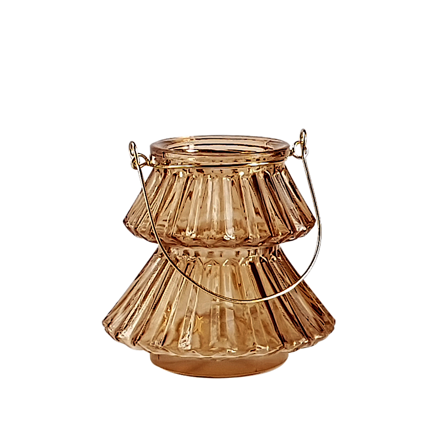 Photophore topaze champagne texturé | Deco-Delight.com Photophore topaze champagne texturé | Deco-Delight.com