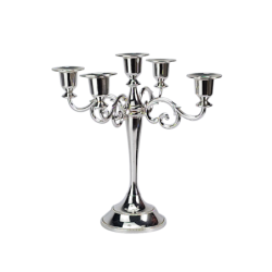 Bougeoir métal à 5 branches élégant  | Deco-Delight.com