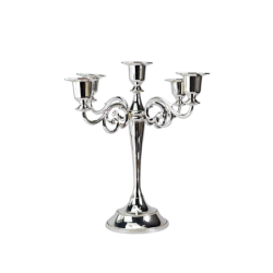 Bougeoir métal à 5 branches élégant  | Deco-Delight.com