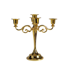 Bougeoir métal à 5 branches élégant  | Deco-Delight.com