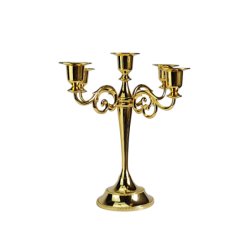 Bougeoir métal à 5 branches élégant  | Deco-Delight.com