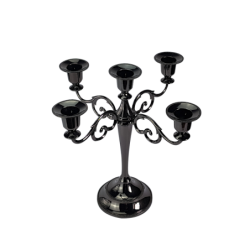 Bougeoir métal à 5 branches élégant  | Deco-Delight.com