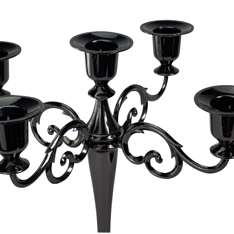 Bougeoir métal à 5 branches élégant  | Deco-Delight.com