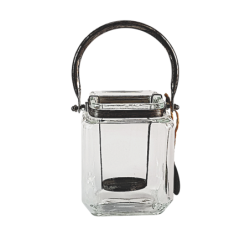 Lanterne carrée métal patiné et verre  | Deco-Delight.com