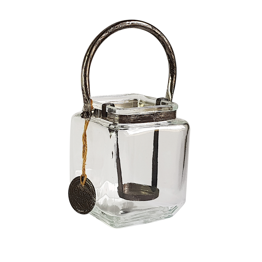 Lanterne carrée métal patiné et verre | Deco-Delight.com Lanterne carrée métal patiné et verre | Deco-Delight.com