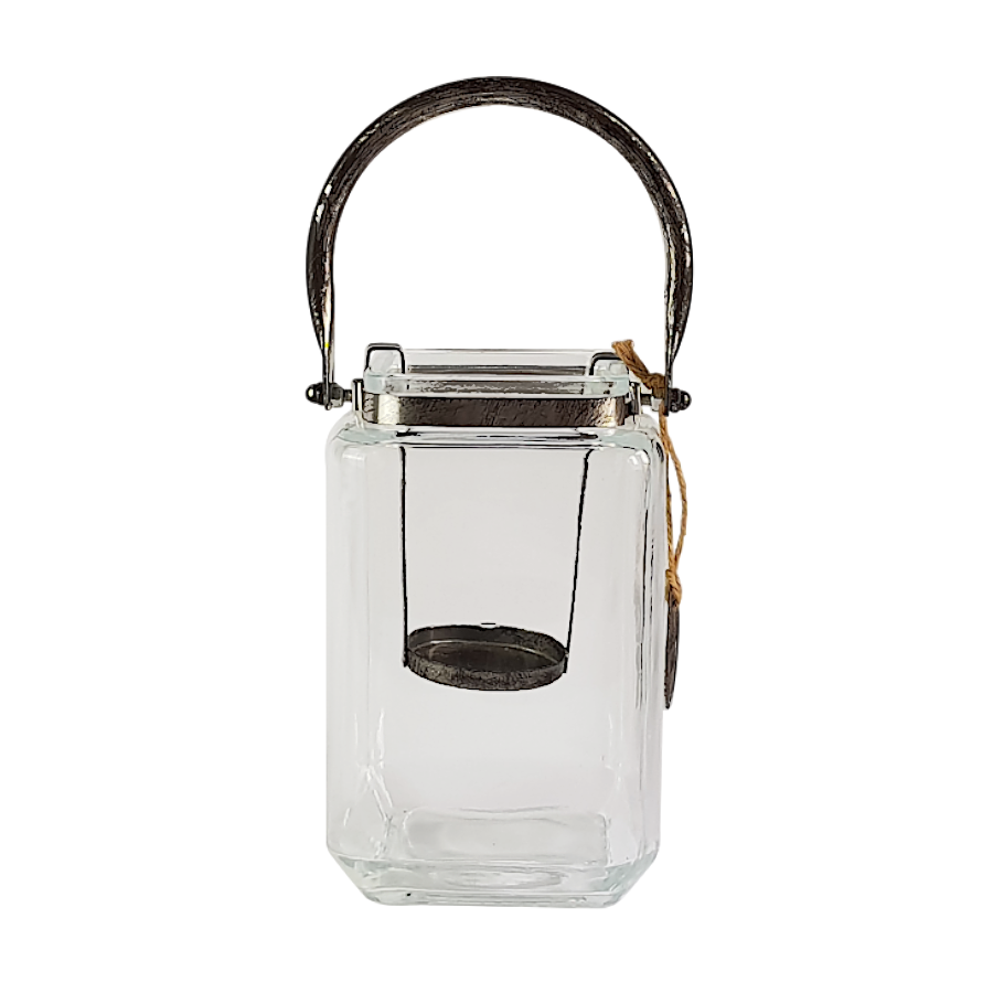 Lanterne carrée métal patiné et verre | Deco-Delight.com Lanterne carrée métal patiné et verre | Deco-Delight.com