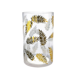 Vase verre transparent feuilles jungle  | Deco-Delight.com