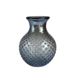 Vase gris pailleté à bulles en verre  | Deco-Delight.com