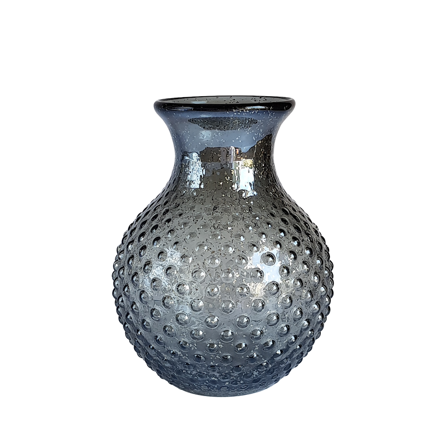 Vase gris pailleté à bulles en verre | Deco-Delight.com Vase gris pailleté à bulles en verre | Deco-Delight.com