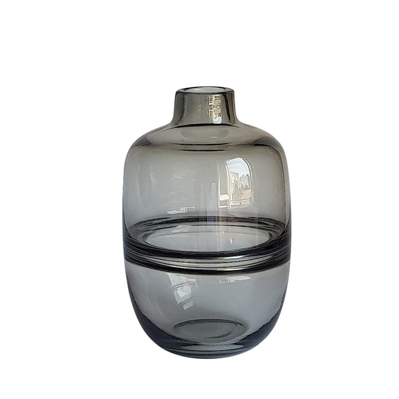 Vase en verre transparent H18 épuré  | Deco-Delight.com