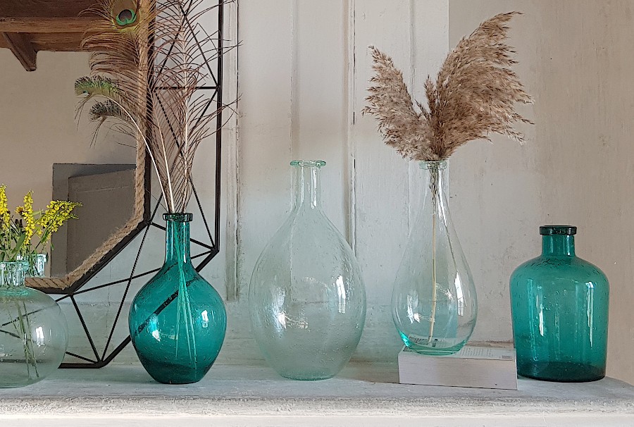 Vase bulle en verre teinté H34.5  | Deco-Delight.com