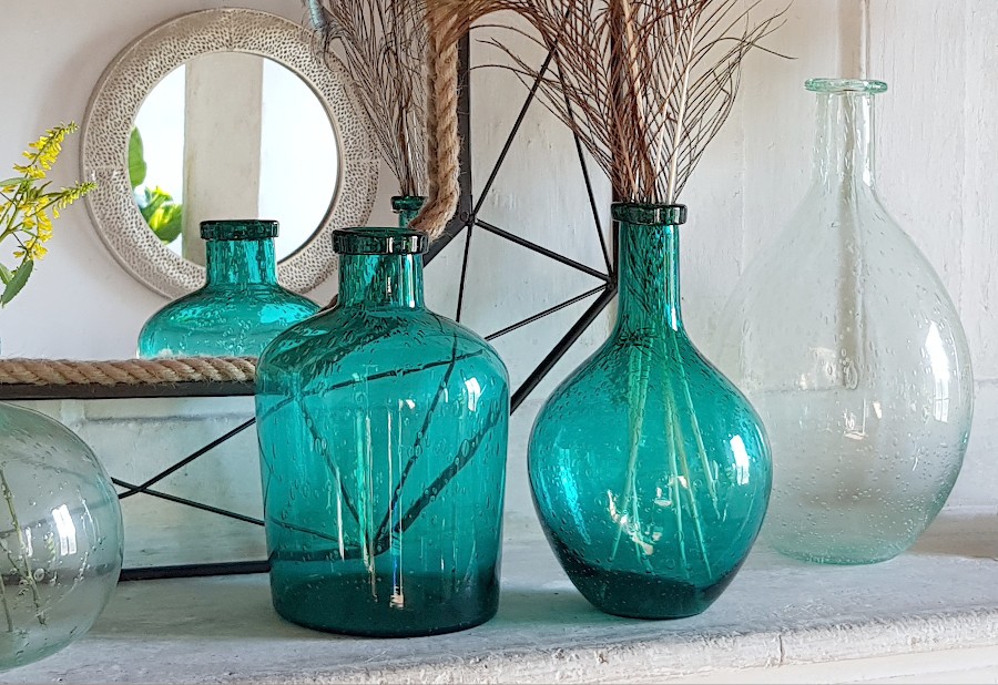 Vase bulle en verre teinté H23.5  | Deco-Delight.com