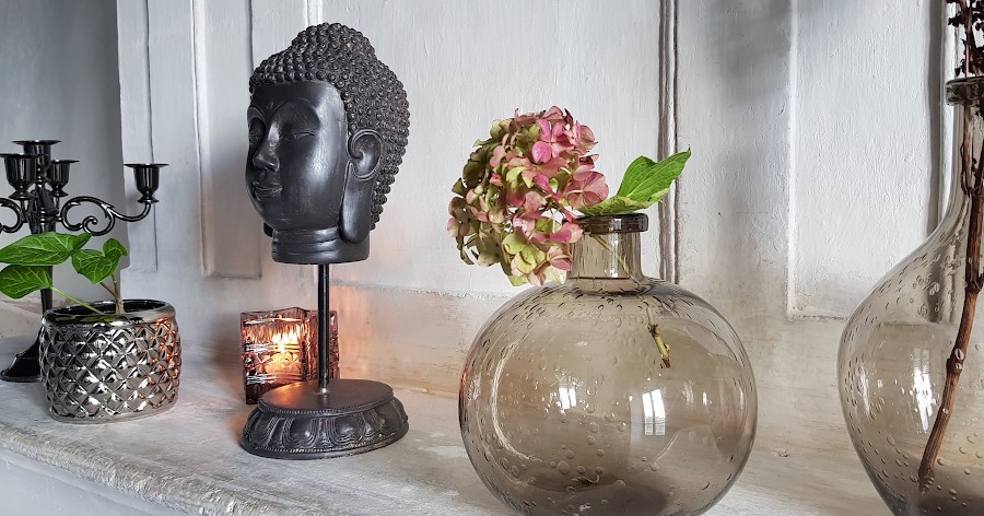 Vase bulle en verre teinté H18.5  | Deco-Delight.com