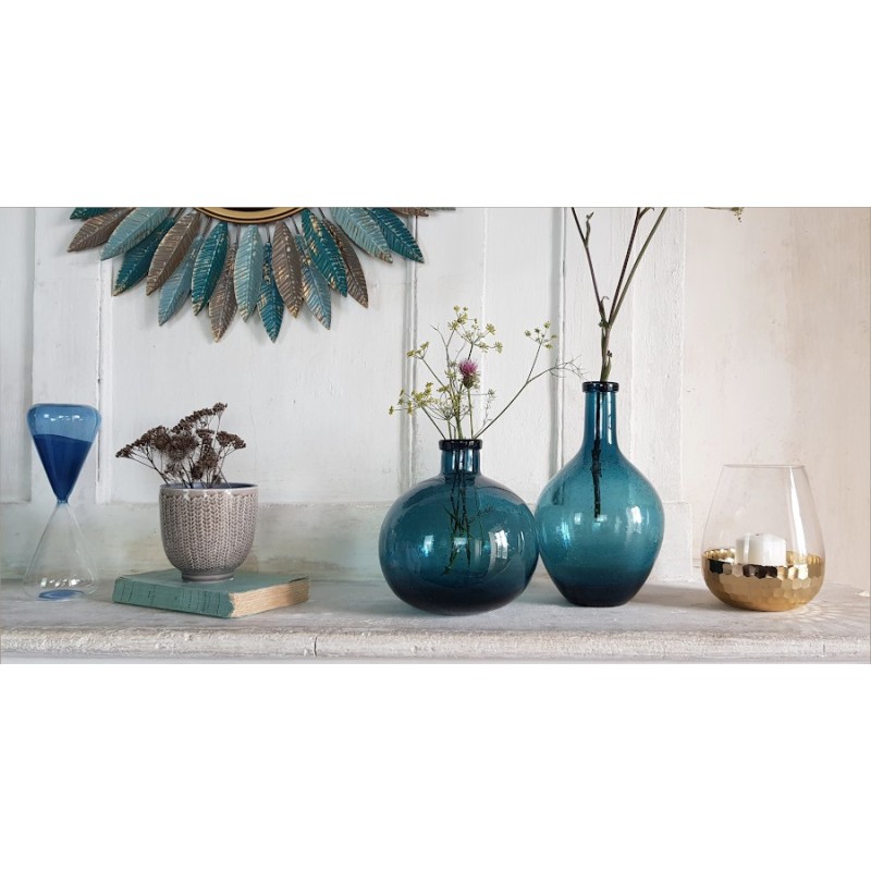Vase bulle en verre teinté H18.5  | Deco-Delight.com Vase bulle en verre teinté H18.5  | Deco-Delight.com
