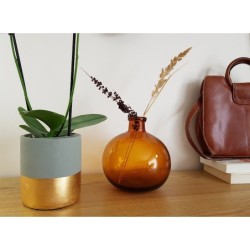 Vase bulle en verre teinté H18.5  | Deco-Delight.com