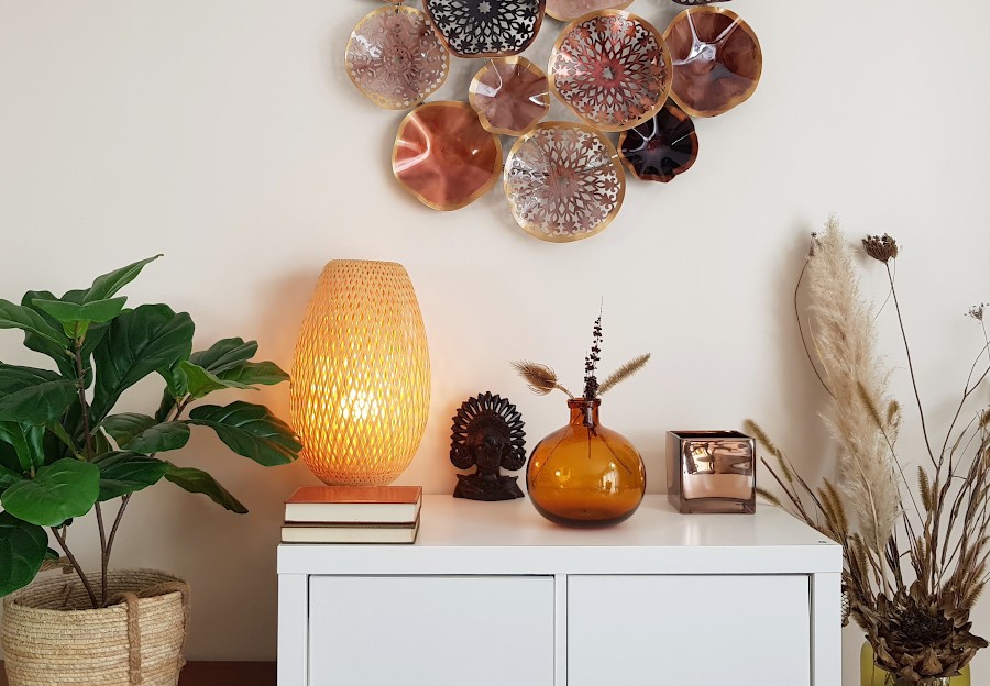 Vase bulle en verre teinté H18.5  | Deco-Delight.com