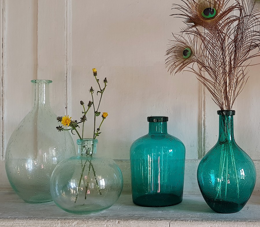 Vase bulle en verre teinté H18.5  | Deco-Delight.com