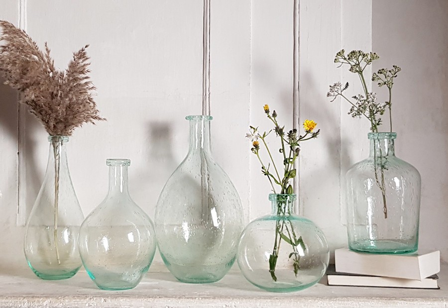 Vase bulle en verre teinté H18.5  | Deco-Delight.com