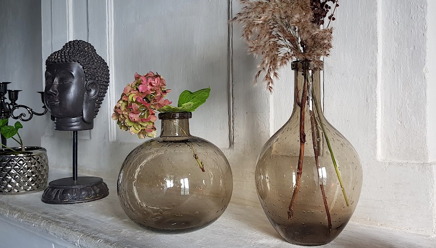 Vase bulle en verre teinté H25.5  | Deco-Delight.com