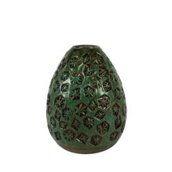 Pot céramique turquoise avec couvercle  | Deco-Delight.com