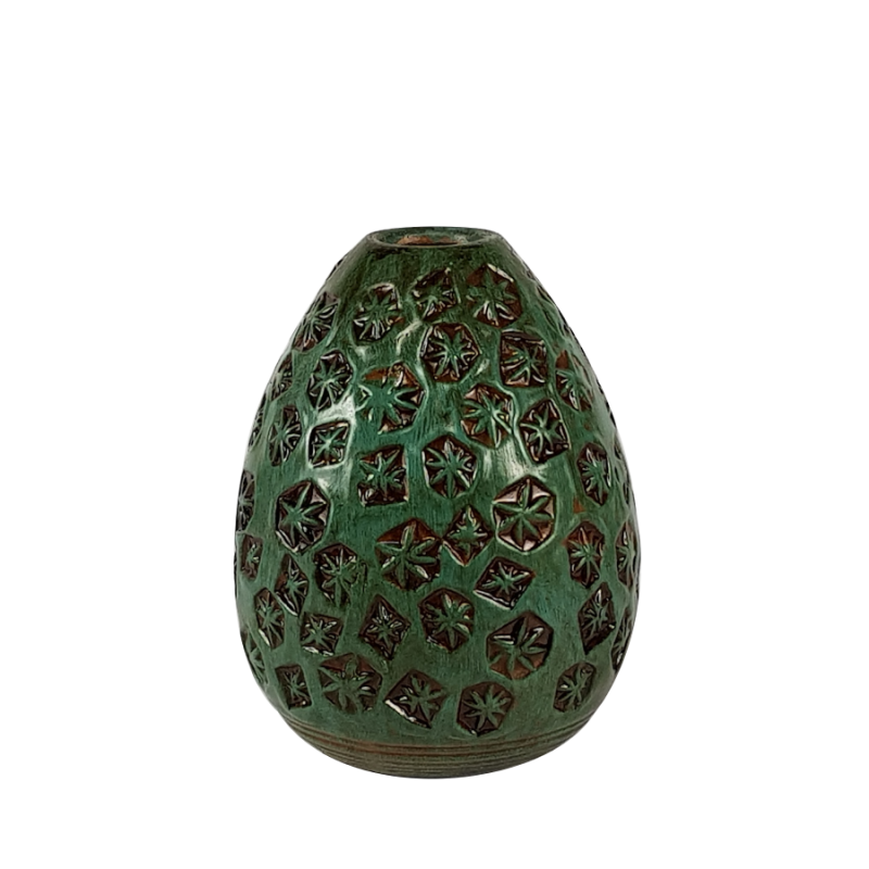 Pot céramique turquoise avec couvercle  | Deco-Delight.com