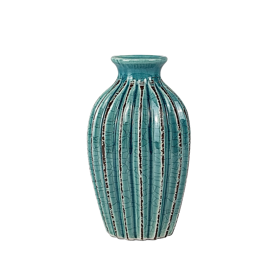 Vase plissé en céramique blanc H15 | Deco-Delight.com Vase plissé en céramique blanc H15 | Deco-Delight.com