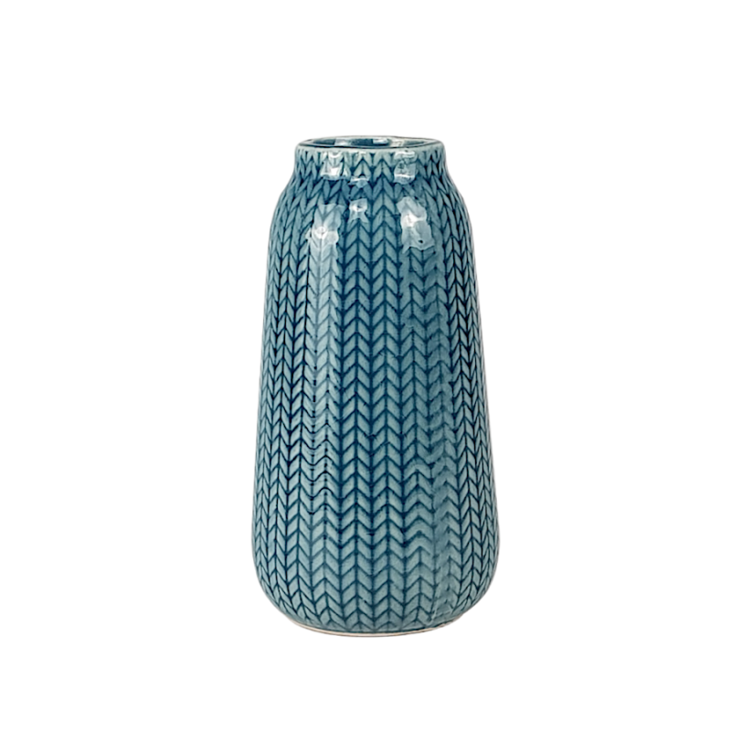 Vase céramique blanc motif épi H17  | Deco-Delight.com Vase céramique blanc motif épi H17  | Deco-Delight.com