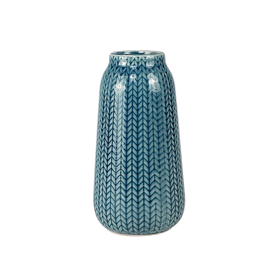 Vase céramique blanc motif épi H17 | Deco-Delight.com Vase céramique blanc motif épi H17 | Deco-Delight.com