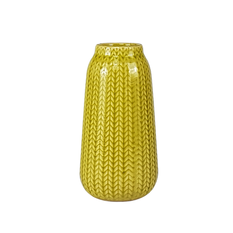 Vase céramique blanc motif épi H17  | Deco-Delight.com Vase céramique blanc motif épi H17  | Deco-Delight.com