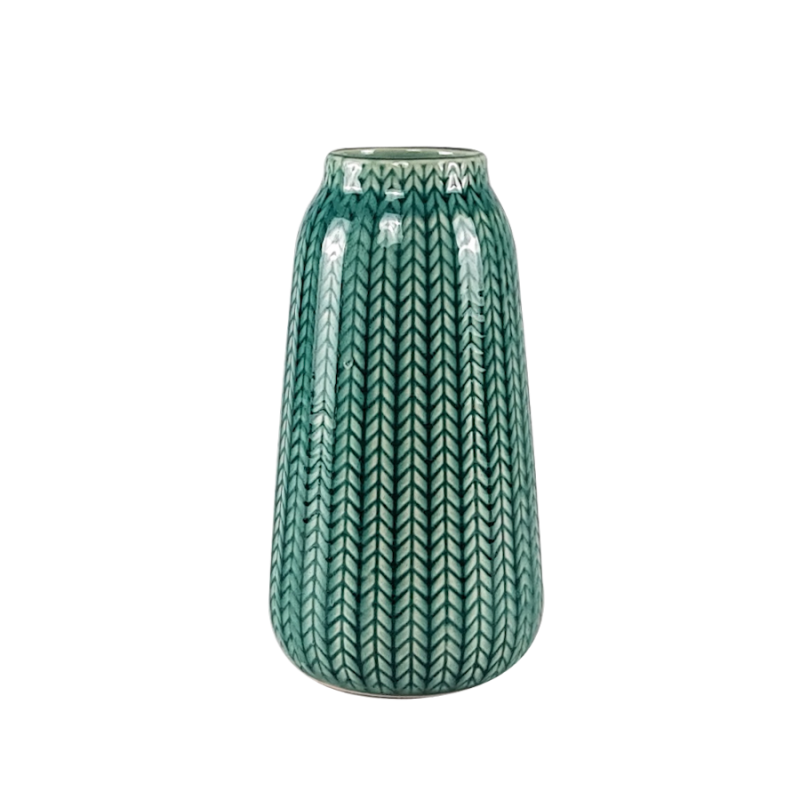 Vase céramique blanc motif épi H17  | Deco-Delight.com Vase céramique blanc motif épi H17  | Deco-Delight.com