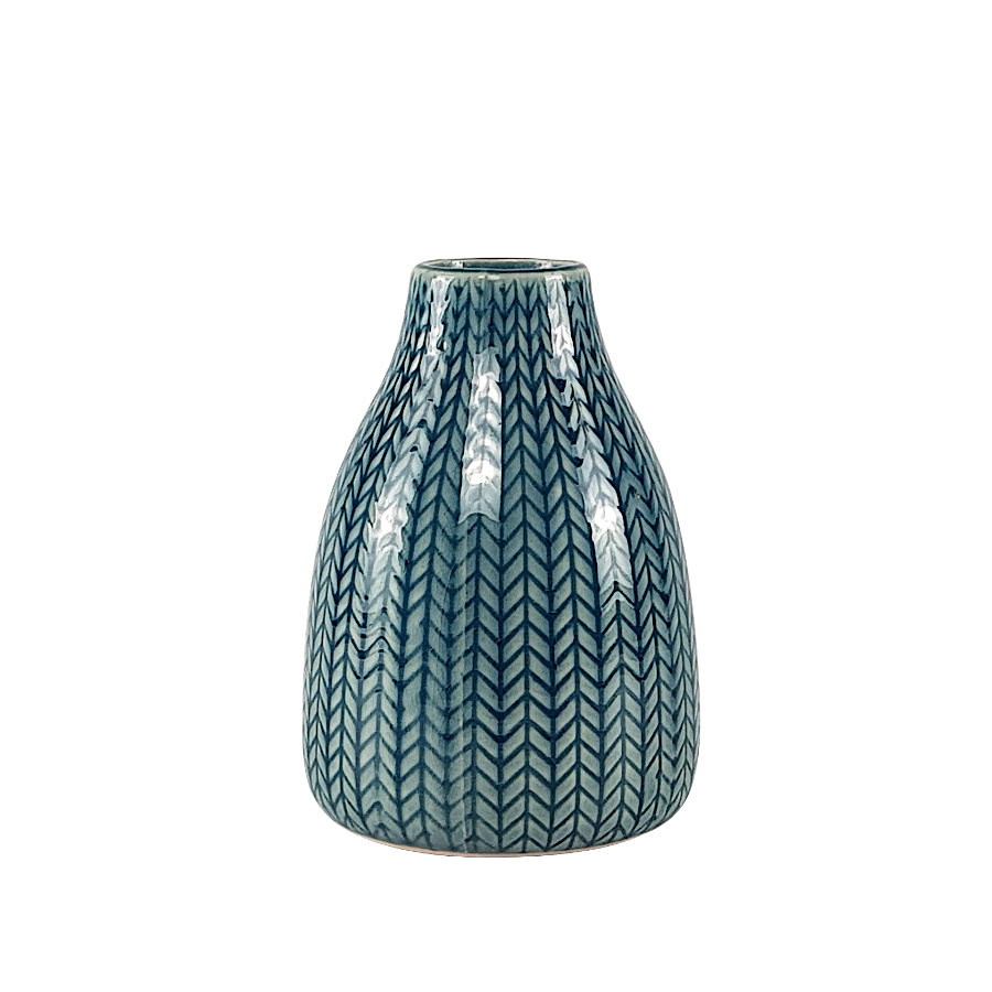 Vase céramique blanc motif épi H13.5 | Deco-Delight.com Vase céramique blanc motif épi H13.5 | Deco-Delight.com