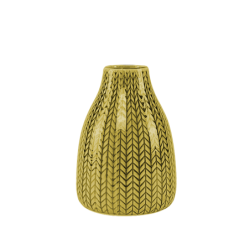 Vase céramique blanc motif épi H13.5  | Deco-Delight.com