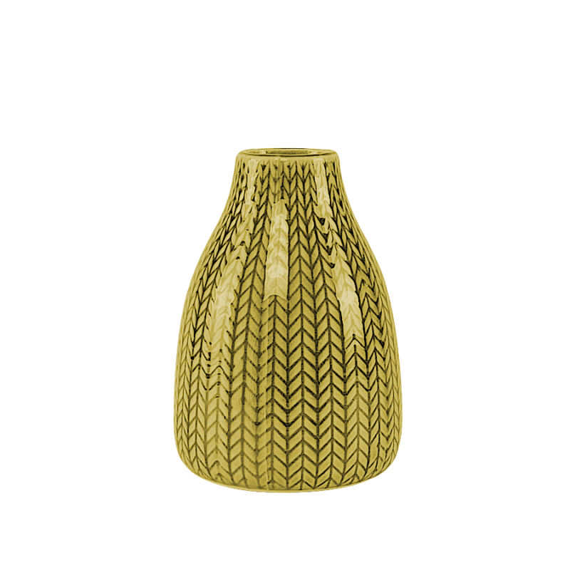 Vase céramique blanc motif épi H13.5  | Deco-Delight.com Vase céramique blanc motif épi H13.5  | Deco-Delight.com